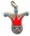 Sterling Silver 19x16mm Clown Pendant